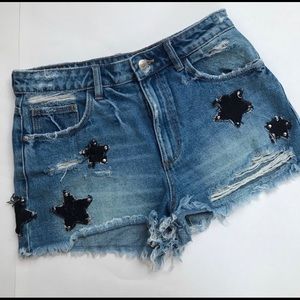 ZARA High-waisted Jean Shorts